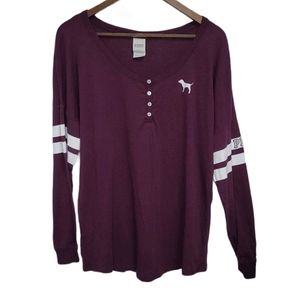PINK VS Long Sleeve Maroon Oversize Fit To…